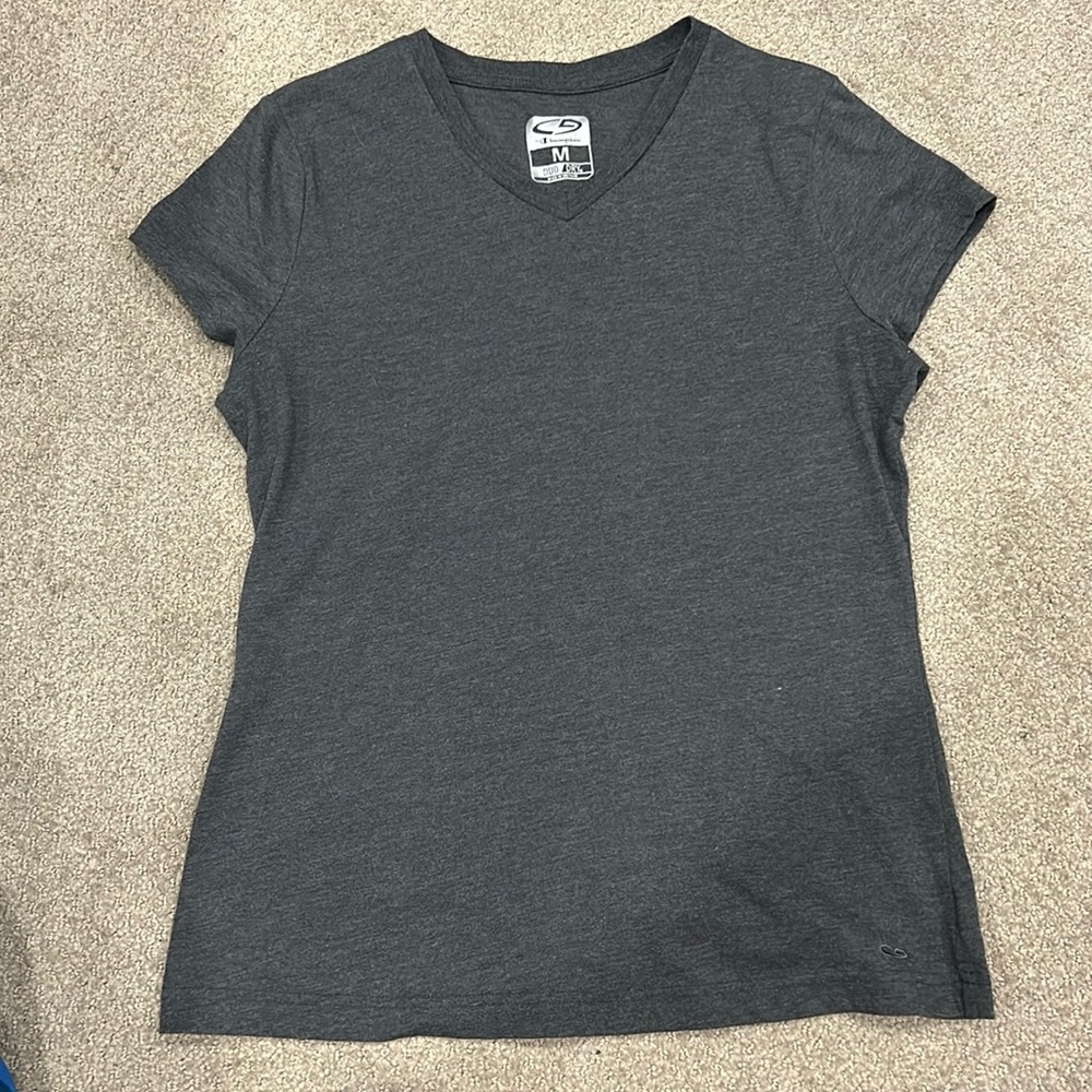 NWOT DUO Dry Fit by Champion Women’s V-Neck Shirt - Heather Grey